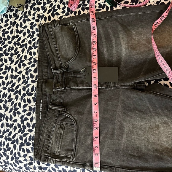 Six Week Residency Washed Black SWR-D01 Distressed ButtonFly Skinny Jeans NWT 36 - Picture 13 of 15